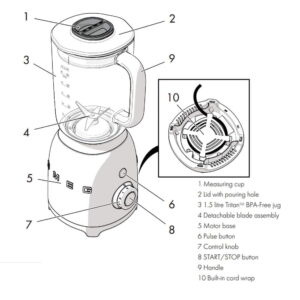 مخلوطکن اسمگ رنگ سفید BLF01WHUK